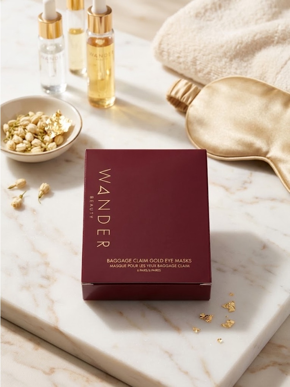 Wander Beauty Baggage Claim Gold Eye Masks - 6 Pairs